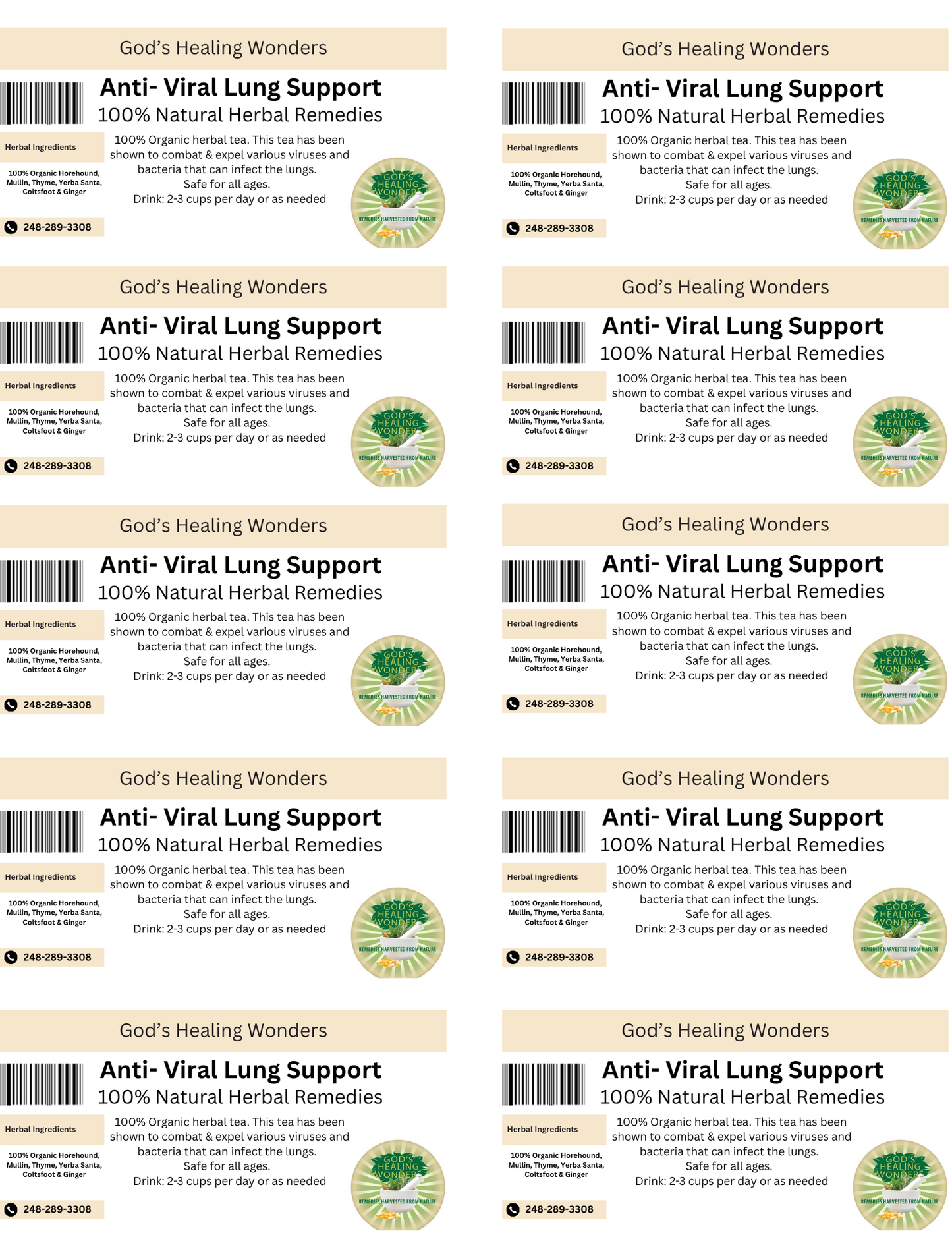 Anti-Viral Lung Support