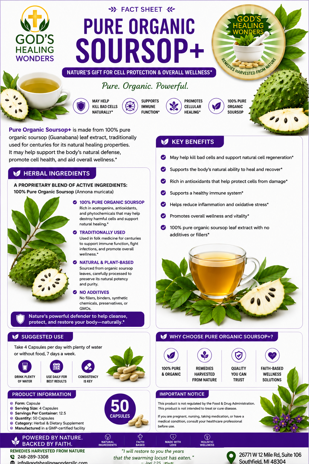 Pure Organic Soursop+